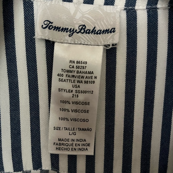 Tommy Bahama Dress navy and white stripe - Picture 4 of 6